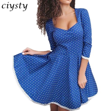 New Arrival Womens Summer Party Dress Lace Bodycon Polka Dot