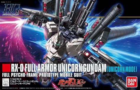 Hguc 1144 Rx 0 Full Armor Unicorn Gundam Unicorn Mode Box Art And New