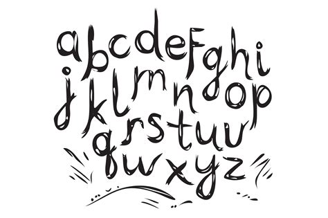 Hand Drawn Alphabet Letter Script Fonts Creative Market