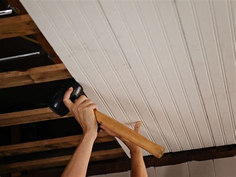 How To Replace A Drop Ceiling With Beadboard Paneling Diy