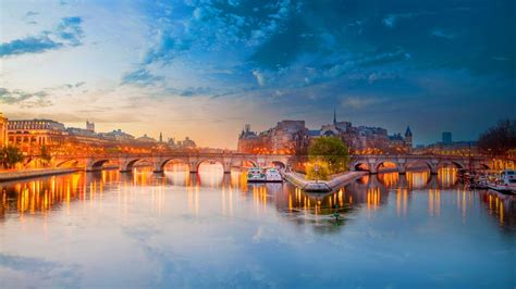 Cruises on river in paris. The River Seine Bridge Paris France Wallpapers - 1920x1080 ...