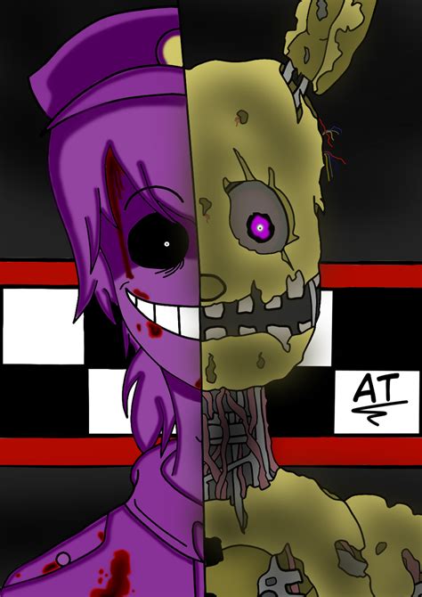 Purple Guy Fanart Fnaf Springtrap Purple Guy S Death Animation Old