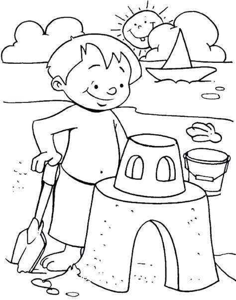 Beach Coloring Pages Beach Scenes And Activities Summer Coloring