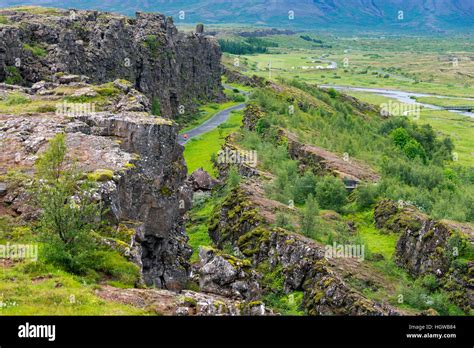 Almannagja Gorge Thingvellir National Park Iceland Stock Photo Alamy