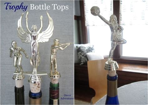 Clever Ways To Upcycle Trophies Old Trophies Custom Trophies Diy Wine Projects