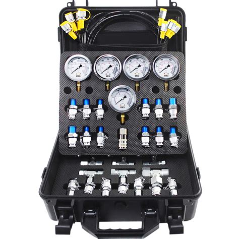 Vevor Hydraulic Pressure Test Kit 10100250400600bar 5 Gauges 13