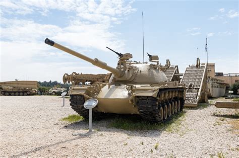 Magach 3 Patton M48a3 Tank Is On The Memorial Site Near The Armored