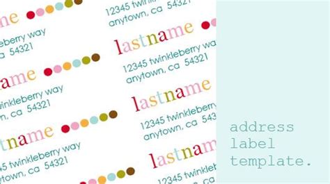 Give your snail mail a little something extra with canva's customizable address labels you can easily personalize and print for all using canva, you don't need complicated tools or graphic design knowledge to create your own address label. {printables} colorful label template. | Address label template, Return address labels template ...