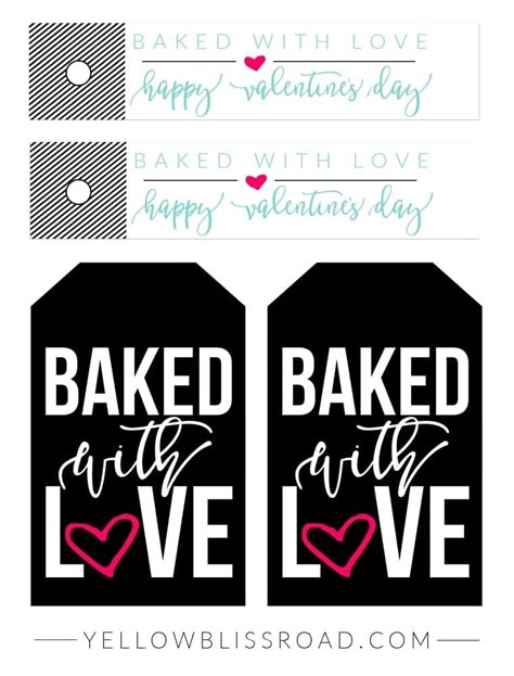 Free Printable Baked With Love Tags

