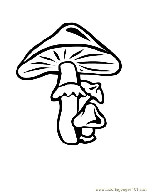Mushroom Coloring Page for Kids - Free (various) Printable Coloring
