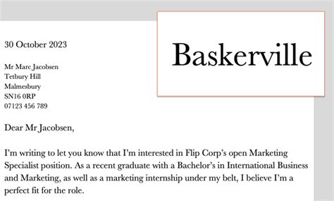 Cover Letter Font 8 Best Fonts And What Size To Use