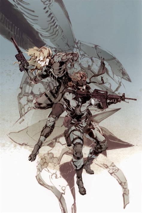 Metal Gear Solid 2 Concept Art Solid Snake And Raiden Concept Art