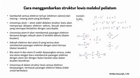 Cara Menggambar Struktur Lewis Molekul Poliatom Youtube