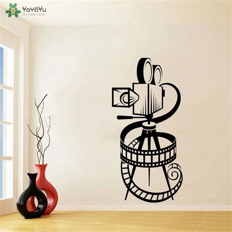 Décor Decals Stickers And Vinyl Art Movie Camera Film Reel Home Cinema