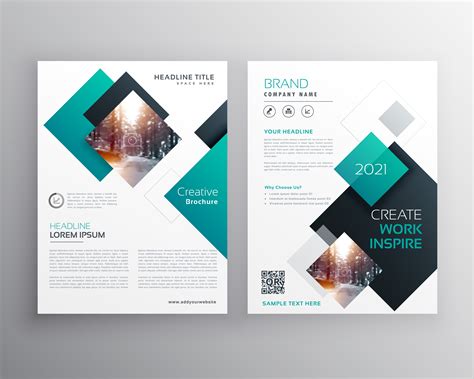 Modern Blue Brochure Cover Design Annual Report Flyer Template