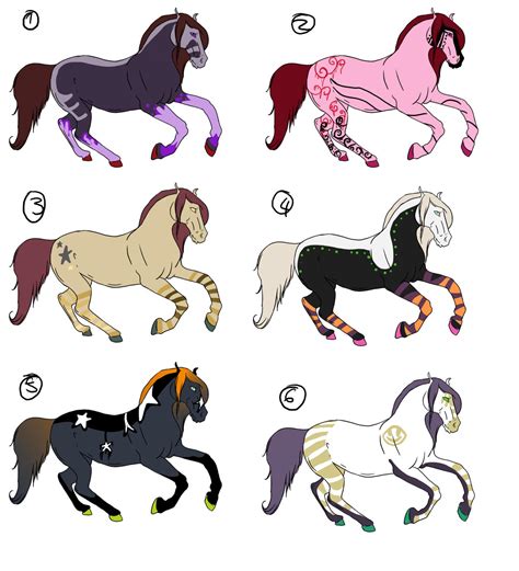 Horse Adoptables 1 By Doccy On Deviantart