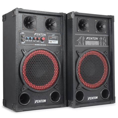 Fenton Spb 10 Bluetooth Active Party Pa Speaker Pair With Mixer