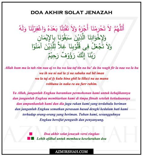 Bacaan Doa Jenazah Muhammadiyah Bacaan Sholat Jenazah Tata Cara Niat