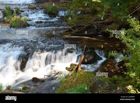 Waterfalls At Willow River State Park In Northwestern Wi Stock Photo