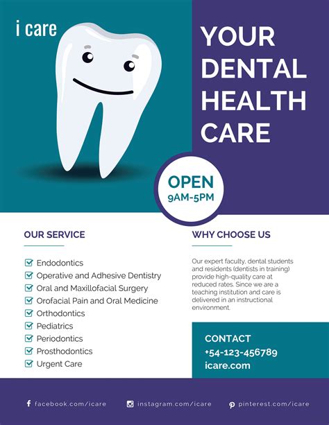 Free Dental Care Flyer Template In Adobe Photoshop Microsoft Word