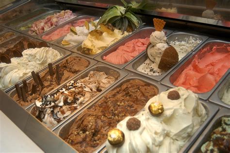 Ice cream products for ice cream shops and ice cream laboratory. Gelato