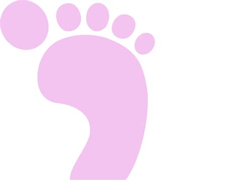 Pink Baby Footprint Clip Art At Vector Clip Art Online