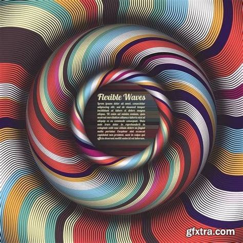 Abstract Vector Background Waved Lines Vector Illustration Colorful