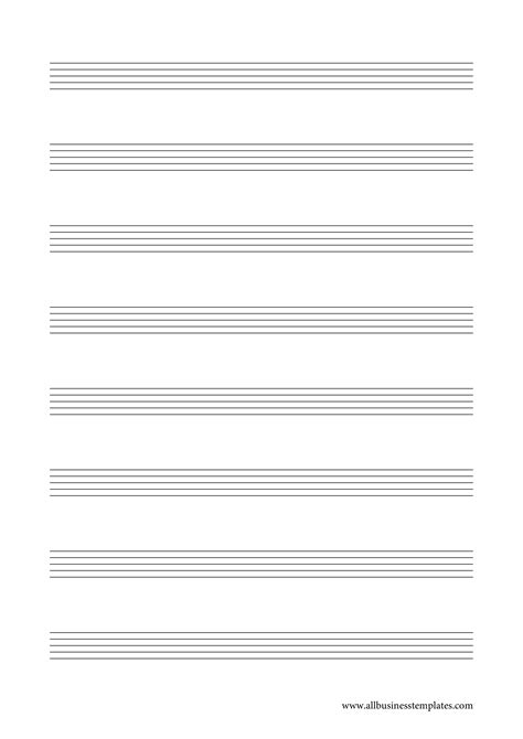 Blank Sheet Music Template For Word