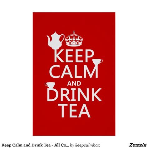 Keep Calm And Drink Tea Personalized Wall Art Personalized Invitations