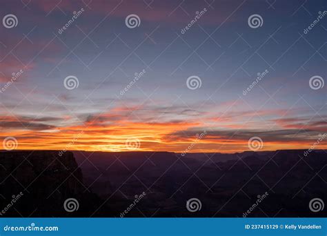 Final Rays of Sunset Light Over the Grand Canyon Stock Image - Image of