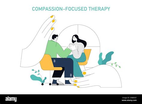Compassion Focused Therapy concept. Supportive counseling session with