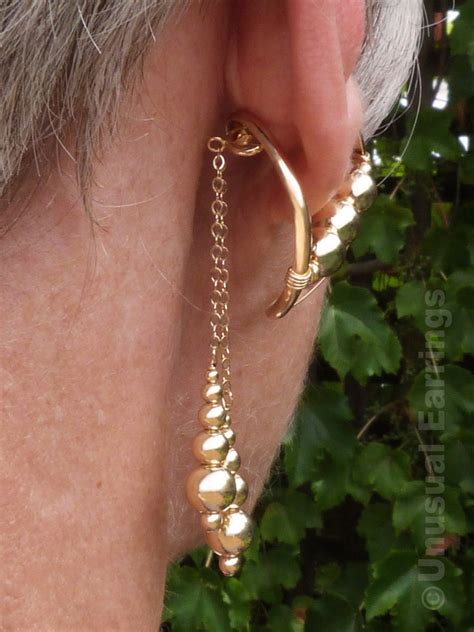Non Pierced Earrings Gold Filled Ear Cuff Ear Wrap Clip On Etsy