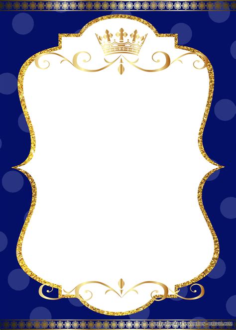 If you prefer a blank slate, check out our blank birthday template. Free Printable Crown Prince Invitation Templates | DREVIO