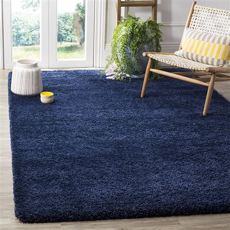 Buy Bravich Rugmasters Navy Blue Extra Extra Large Rug 5 Cm Thick Shag
