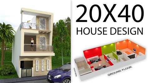 20x40 800 Sqft House Design With 3d Elevation Youtube