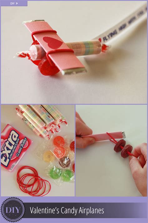 Check out these ideas for easy and affordable diy gifts. Valentine's Candy Airplanes Your Kids' Classmates Will Love