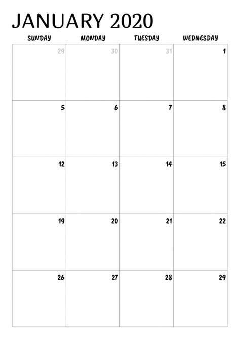 Download Printable Minimal Monthly Calendar Pdf Monthly Calendar