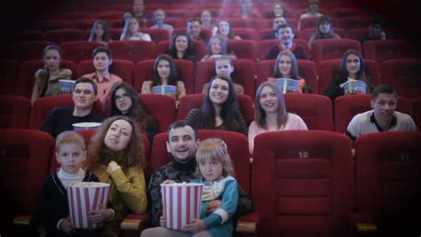 People Watching Movie In Cinema Stock Footage Video 100 Royalty Free
