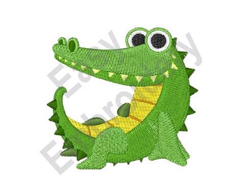 Crocodile Machine Embroidery Design Etsy
