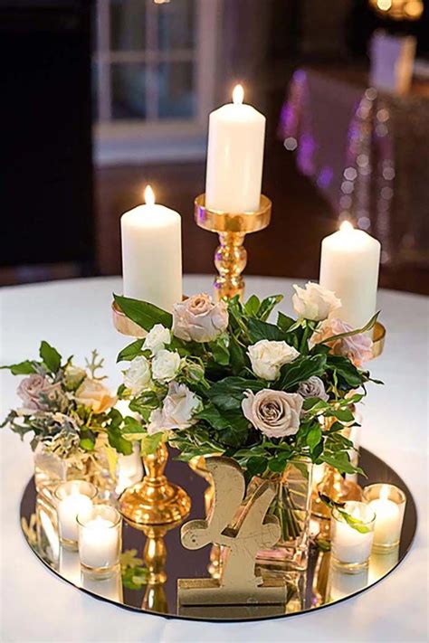 Dignified wedding decor | Candle wedding centerpieces, Wedding table