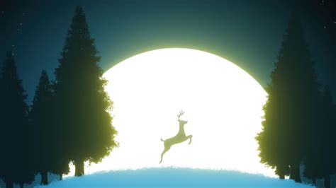 1920x1080 Reindeer Night Jump 5k Laptop Full Hd 1080p Hd 4k Wallpapers