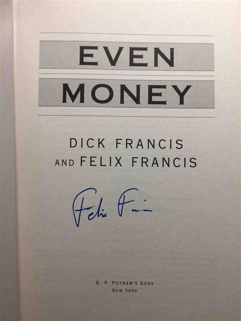 even money by francis dick and felix francis