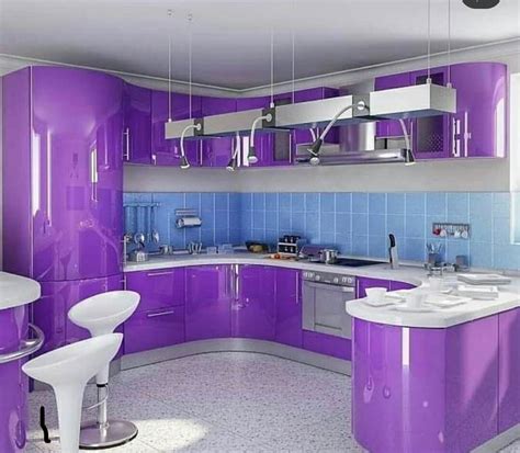 New Purple Kitchen Cabinet Doors Home Interior Design