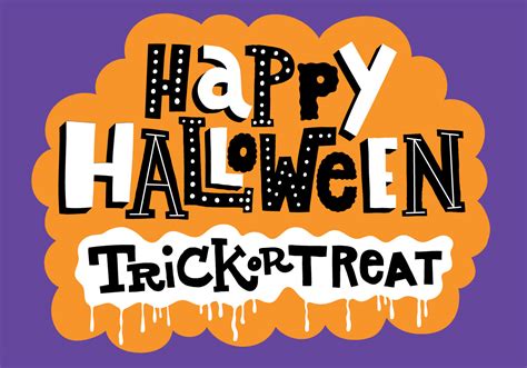 Halloween Trick Or Treat Lettering Vector 164718 Vector Art At Vecteezy