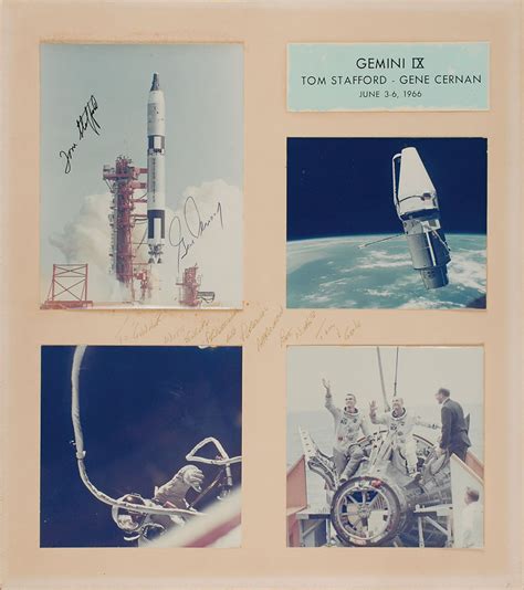 Gemini 9 Signed Photograph Display Sold For 0 Rr Auction
