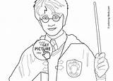 Drawing Wand Potter Harry Coloring Pages Getdrawings sketch template