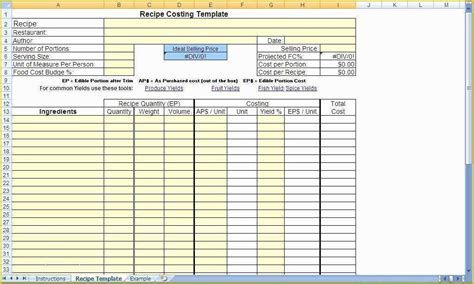 Download the four free spreadsheet templates now. 43 Food Costing Template Free Download ...