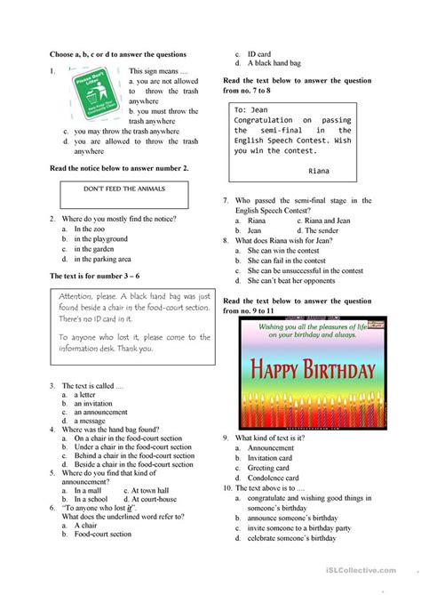 7th Grade English Worksheets Printable Directions For 7th Grade