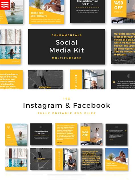 Fundamentals Social Media Kit Media Kit Social Media Media Kit Template