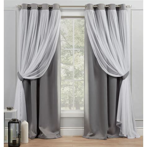 Exclusive Home Curtains Catarina Layered Solid Blackout And Sheer